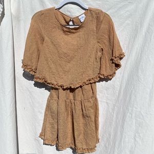 PRINCESS POLLY TIERED YELLOW DRESS